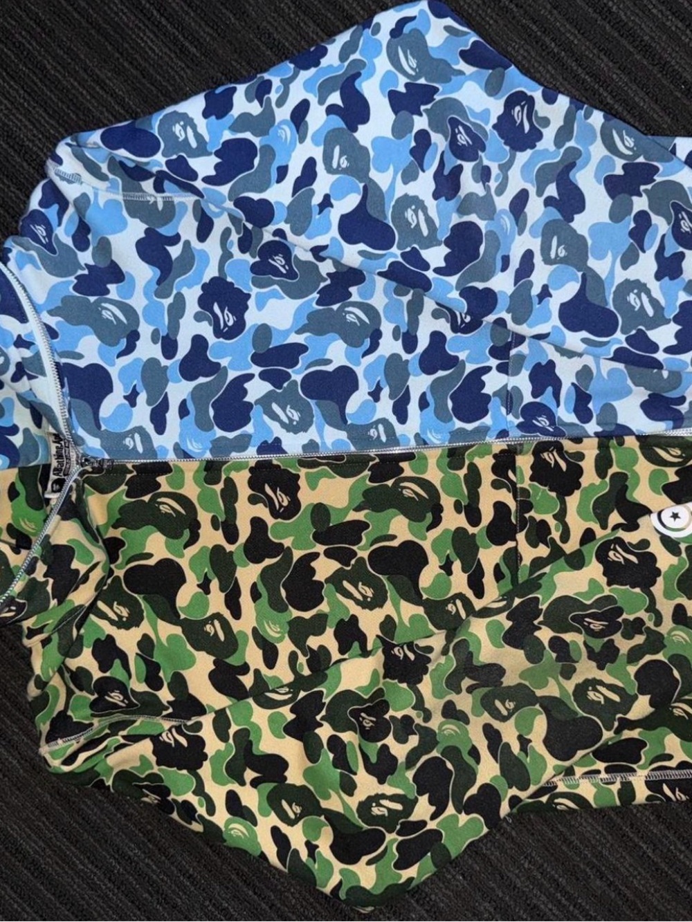 Bape Light Blue & Navy Cloud Camo Hoodie